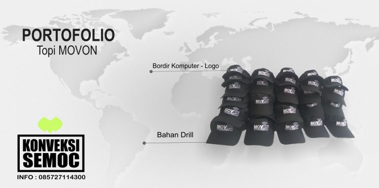 Topi movon - DRILL - HASIL PEMBUATAN - KONVEKSI SEMOC SEMARANG