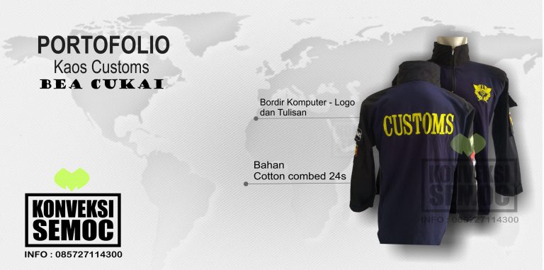 Baju Korsa Adalah Bea Cukai - Cotton Combed 24s - HASIL PEMBUATAN - KONVEKSI SEMOC SEMARANG