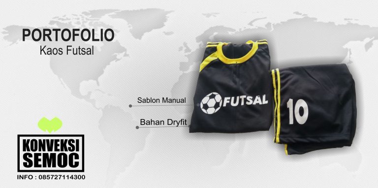 KAOS FUTSAL - DRYFIT - HASIL PEMBUATAN - KONVEKSI SEMOC SEMARANG