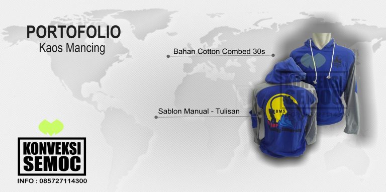 KAOS MANCING - COTTON COMBED- HASIL PEMBUATAN - KONVEKSI SEMOC SEMARANG
