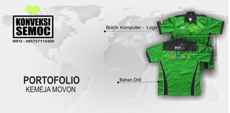 KEMEJA DRILL MOVON - DRILL - HASIL PEMBUATAN - KONVEKSI SEMOC SEMARANG