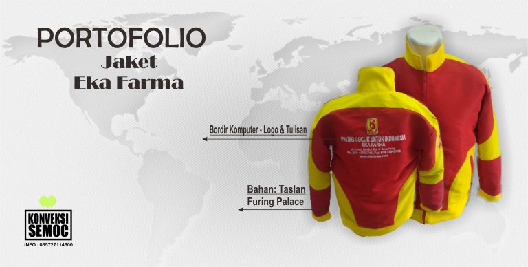Jaket Eka Farma - Taslan - hasil pembuatan konveksi semoc semarang