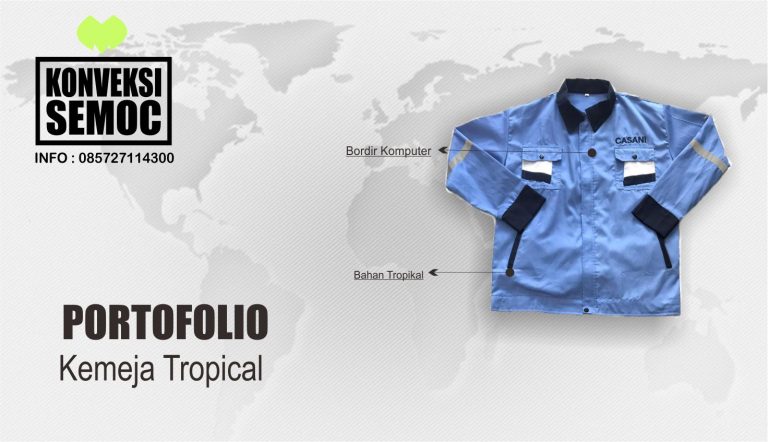 kemeja tropical hasil pembuatan konveksi semoc semarang