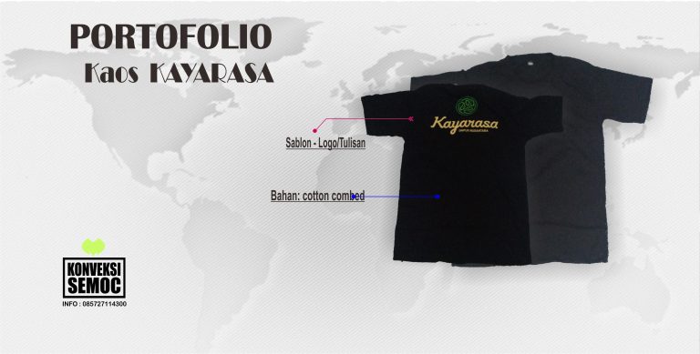 kaos kayarasa combed hasil pembuatan konveksi semoc