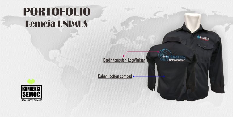 kemeja unimus drill hasil pembuatan konveksi semoc