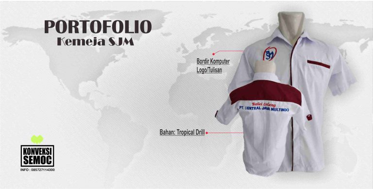 [Portofolio] kemeja SJM - Tropical drill hasil pembuatan konveksi semoc semarang